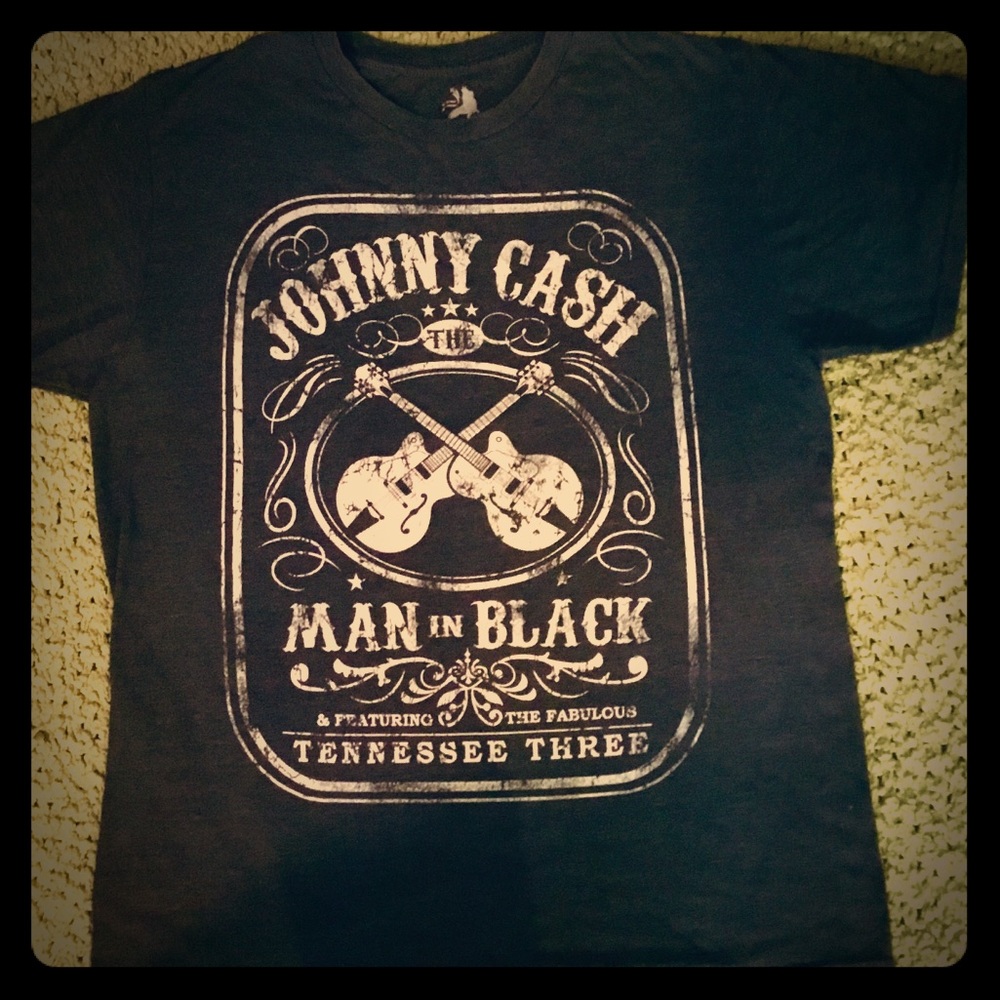 Johnny Cash Tennessee Three Zion Mens Tee